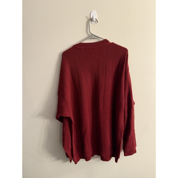 Vintage Men's Red Izod Pullover Crew Neck Sweater 2XL - Picture 4 of 9